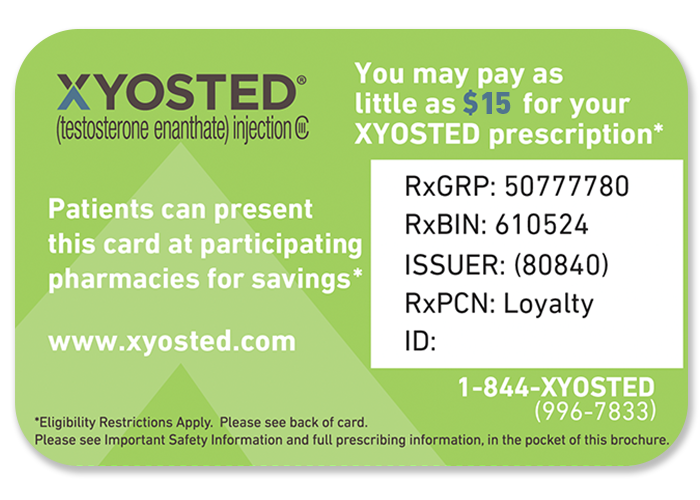 XYOSTED Steadycare Program Support Card